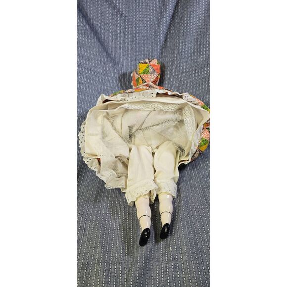 Vintage China Head Dolld with Patchwork Dress - Picture 6 of 9